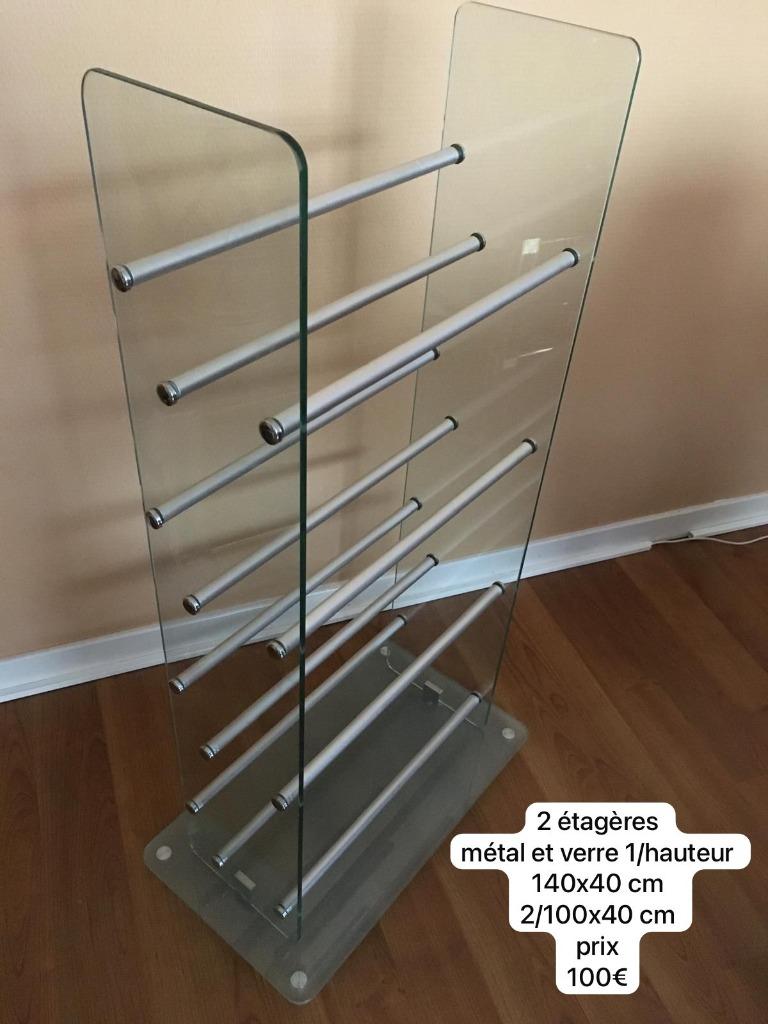 2 étagères en métal, Enlèvement, Utilisé