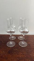 Grappaglazen 4 stuks, Verzamelen, Glas en Drinkglazen, Ophalen, Zo goed als nieuw, Borrel- of Shotglas