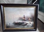 Schilderij met winterlandschap op canvas, Ophalen