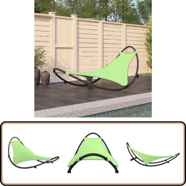 schommel tuinstoel ligstoel nieuw in doos met wielen, Tuin en Terras, Tuinstoelen, Nieuw, Textileen, Ophalen of Verzenden