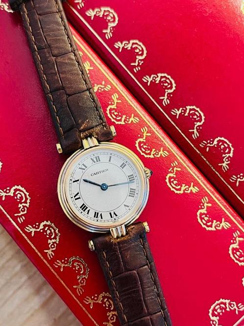 Vintage 18k goud Cartier Trinity horloge, Handtassen en Accessoires, Horloges | Antiek, Polshorloge, Overige merken, Goud, 1960 of later