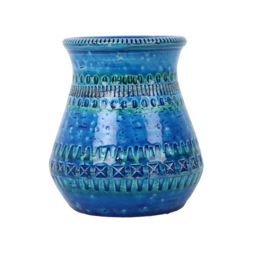 Vintage Blauwe Bitossi Vaas Rimini Blue Aldo Londi Design, Antiek en Kunst, Antiek | Vazen, Ophalen of Verzenden