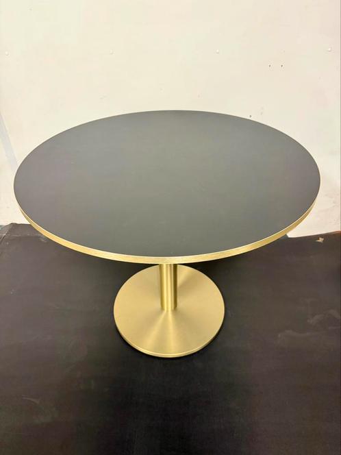 Ronde design tafel zwart met goud – 90 cm, Huis en Inrichting, Tafels | Eettafels, Gebruikt, 50 tot 100 cm, 50 tot 100 cm, Rond