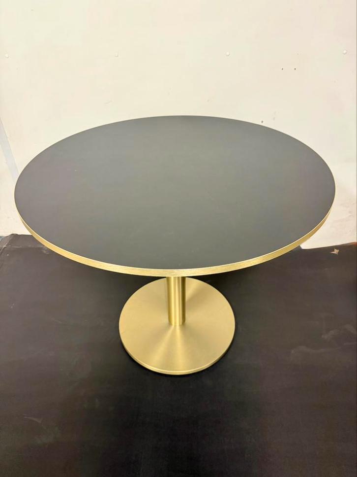 Ronde design tafel zwart met goud – 90 cm, Huis en Inrichting, Tafels | Eettafels, Gebruikt, 50 tot 100 cm, 50 tot 100 cm, Rond