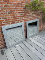 Dubbele Spiegel Chrome, Ophalen, Gebruikt, Vierkant, 75 tot 100 cm