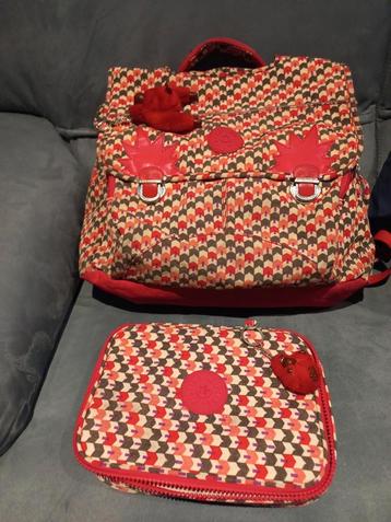 Très joli cartable Kipling avec son plumier, Enlèvement ou Envoi, Comme neuf