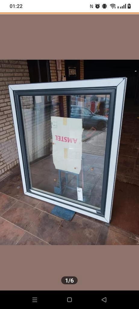 9 nieuwe antraciete kunstof kozijnen. Goed geïsoleerd. Nieuw, Doe-het-zelf en Bouw, Raamkozijnen en Schuifdeuren, Nieuw, Ophalen