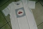 witte tshirt print mt 140, Ophalen of Verzenden, QuickSilver, Jongen, Shirt of Longsleeve