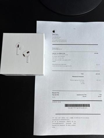 Aurpod 3 apple, Télécoms, Enlèvement ou Envoi, Neuf, Intra-auriculaires (In-Ear), Bluetooth
