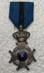 Medaille, Ridder in de Leopold-II Orde, 1-taal FR, ZG, Ophalen of Verzenden, Landmacht, Lintje, Medaille of Wings