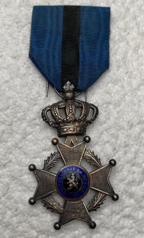 Medaille, Ridder in de Leopold-II Orde, 1-taal FR, ZG, Verzamelen, Militaria | Algemeen, Landmacht, Lintje, Medaille of Wings