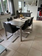 Table avec allonge et chaises de salon, Huis en Inrichting, Complete eetkamers, Nieuw, 4 tot 6 stoelen, Contemporain, Ophalen