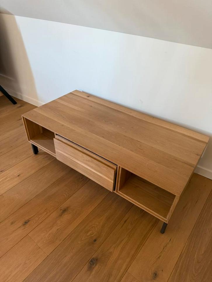 Salon tafel, eik massief, Huis en Inrichting, Kasten |Televisiemeubels, Gebruikt, Ophalen