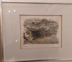 Rene Mels "Les condaminés" getekend/gekaderd, Antiek en Kunst, Kunst | Etsen en Gravures, Ophalen of Verzenden
