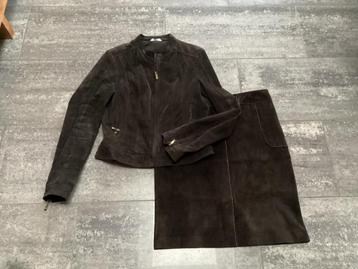 Rok en blazer daim/leder M beschikbaar voor biedingen
