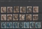 19  OUDE  ZEGELTJES  BELGIE -  Koning Leopold, Verzenden, Gestempeld, Koningshuis