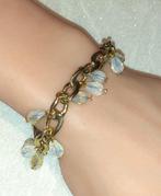 bedelarmband goud met opaliet bedels, Handtassen en Accessoires, Armbanden, Overige materialen, Verzenden, Nieuw, Met bedels of kralen