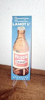 Bierboekenlegger voor brouwerijbier Pilsor Lamot, Verzamelen, Ophalen of Verzenden, Gebruikt, Reclamebord, Plaat of Schild, Overige merken