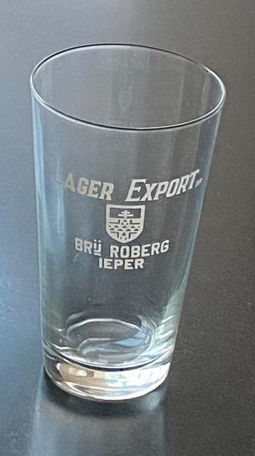 oud bier glas lager export brouwerij Roberg te IEPER (1) beschikbaar voor biedingen