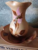 Magnifique grand vase+plat poterie, Antiquités & Art, Enlèvement