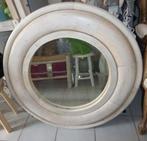 J-line grote ronde spiegel van natuurlijk hout, zeer zwaar, Huis en Inrichting, Ophalen, Rond, Nieuw, 75 tot 100 cm
