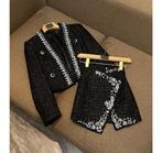 De blazer + jupe en tweed perlé fait main pour femme, Vêtements | Femmes, Taille 36 (S), Noir, Enlèvement ou Envoi, Costume ou Complet