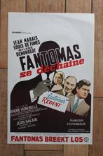 filmaffiche Louis De Funes Fantomas se dechaine filmposter, Ophalen of Verzenden, A1 t/m A3, Zo goed als nieuw, Rechthoekig Staand