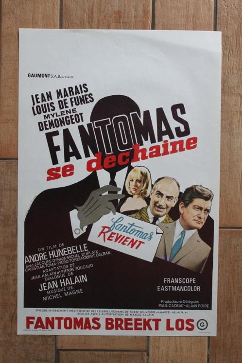 filmaffiche Louis De Funes Fantomas se dechaine filmposter, Verzamelen, Posters, Zo goed als nieuw, Film en Tv, A1 t/m A3, Rechthoekig Staand