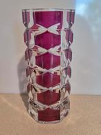 LUMINARC vintage 3-hoekige vaas geslepen glas, Ophalen of Verzenden