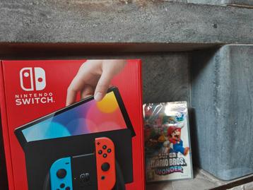 NIEUW Switch OLED + Mario Bros Wonder geseald, Enlèvement ou Envoi, Neuf, Switch OLED