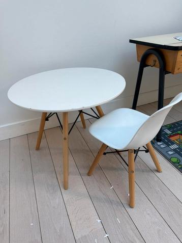 Design kindertafel en stoel, Enlèvement, Utilisé, Table(s) et Chaise(s)