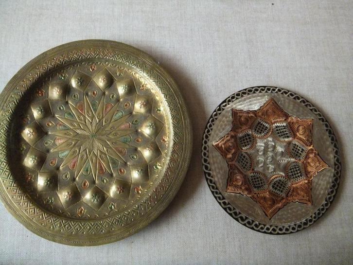 koperen sierborden, Antiek en Kunst, Antiek | Brons en Koper, Koper, Ophalen of Verzenden