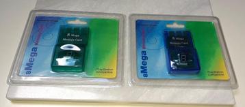 Gaming retro set 2 Playstation 2 8MB Memory Cards  beschikbaar voor biedingen