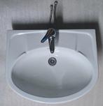 Lavabo / waskom met bekerhouder, Ophalen, Gebruikt, Chroom, Wastafel
