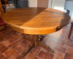 Ronde massief eikenhouten tafel 1m20 (1m70) met verlengstuk, Ophalen