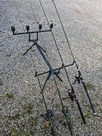 Zeer groot lot visgerief 8 hengels, Watersport en Boten, Hengelsport | Algemeen, Ophalen, Zo goed als nieuw, Complete hengel