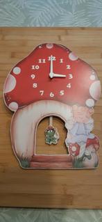 Horloge féerique en forme de champignon avec pendule mobile., Utilisé, Enlèvement ou Envoi, Pendule ou Horloge