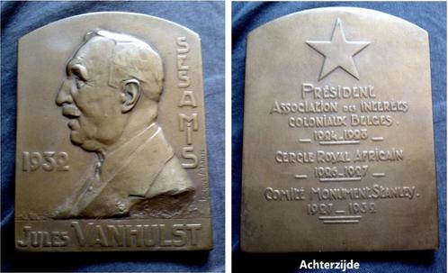 Medaille Vanhulst Jules president Coloniaux Africain 1932, Postzegels en Munten, Penningen en Medailles, Brons, Verzenden
