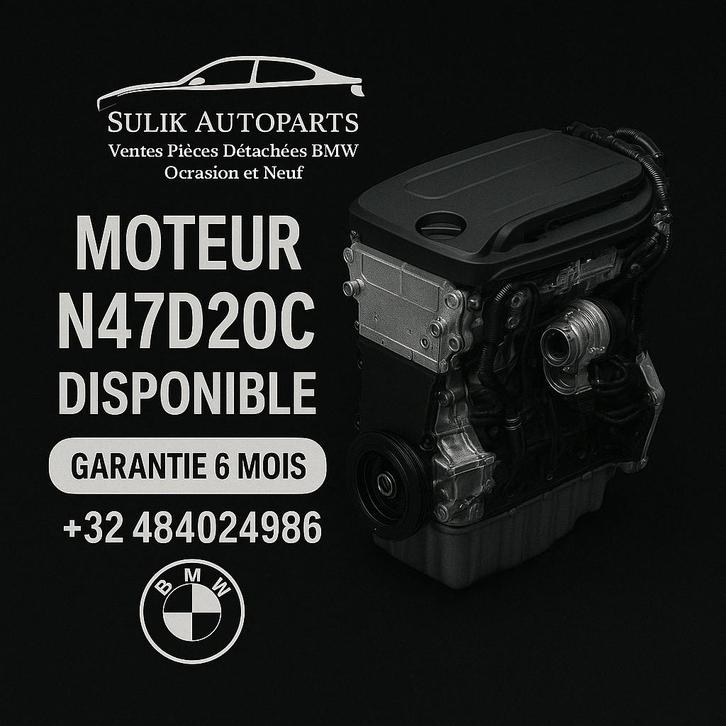 BMW N47D20C-motor met houder — 6 maanden garantie, Auto-onderdelen, Motor en Toebehoren, BMW, Ophalen