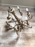 Landelijke luster 6 lichtpunten, Huis en Inrichting, Lampen | Kroonluchters, Ophalen, Zo goed als nieuw