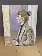 Susan Carter - Portrait of young woman - schilderij, Antiek en Kunst, Ophalen of Verzenden