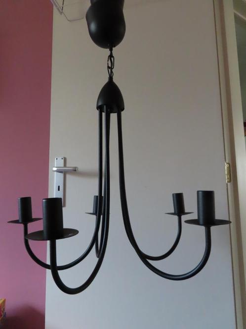 Lustre Ikea T9708 Moinig noir, Huis en Inrichting, Lampen | Kroonluchters, Zo goed als nieuw, Ophalen
