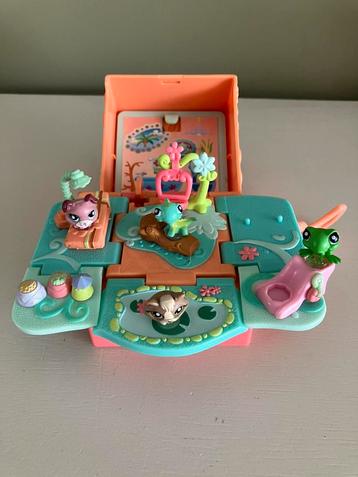 Littlest pet shop meeneemdoosje met 4 mini diertjes, Verzamelen, Ophalen of Verzenden