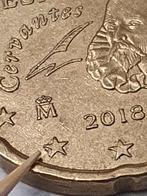20 cent 2018 met misslag in ster van Spanje, Postzegels en Munten, Ophalen of Verzenden, Spanje, 20 cent, Losse munt