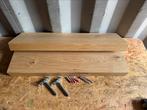 Zwevende eiken wandplanken 2 stuks 20x20x5cm, Verzenden, Zo goed als nieuw