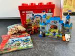 Lego junior ridderkasteel in opbergbox, Ophalen of Verzenden, Zo goed als nieuw, Complete set, Lego