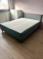 IKEA sabovik boxspring vissle grijs 160x200, Huis en Inrichting, Ophalen, Zo goed als nieuw, Grijs