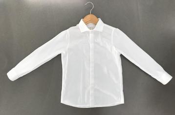 Wit hemd, slim fit met verborgen knoppen maat 116  beschikbaar voor biedingen