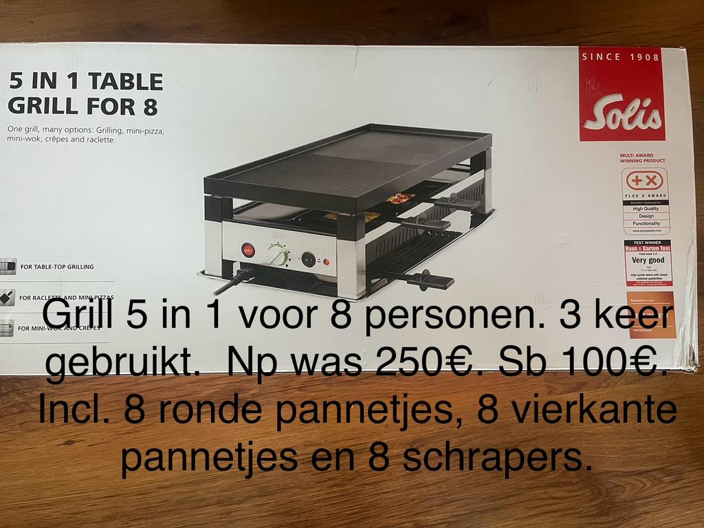 Tafelgrill 8 personen, Enlèvement, Comme neuf, Gril de table