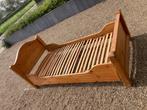 Bed van massief sterk hout, Ophalen, Bruin, 200 cm, Hout